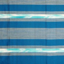 Bright turquoise woven cotton sarong, detail