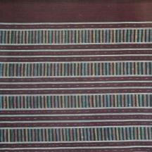Burgundy cotton sarong with multicolor silk stripes