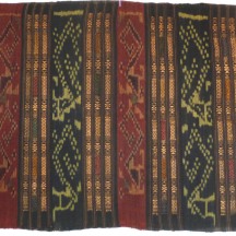 Ikat and woven pattern band sarong, Cotton and Silk